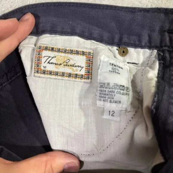 VTG NWT Thomas Burberry Womens 12 (28x31) Tenton 5-Pocket Chino‎ Pants Casual